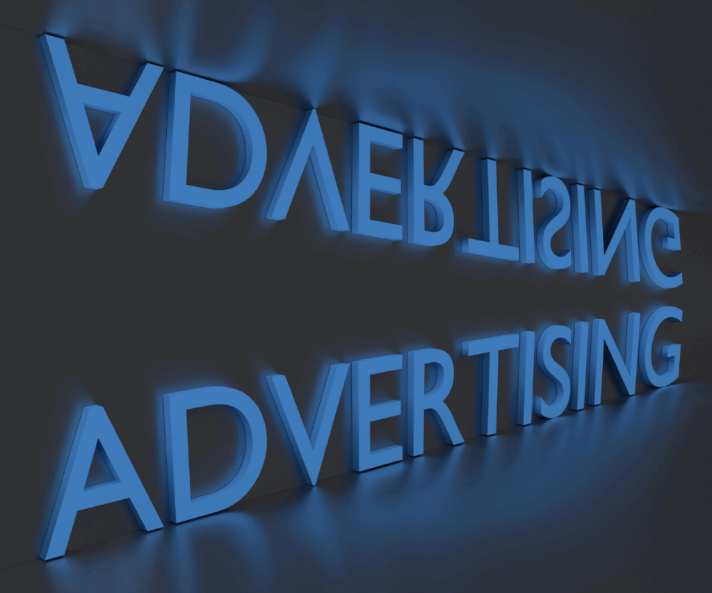 Scritta Advertising per rappresentare il servizio di Google Ads e Meta Ads