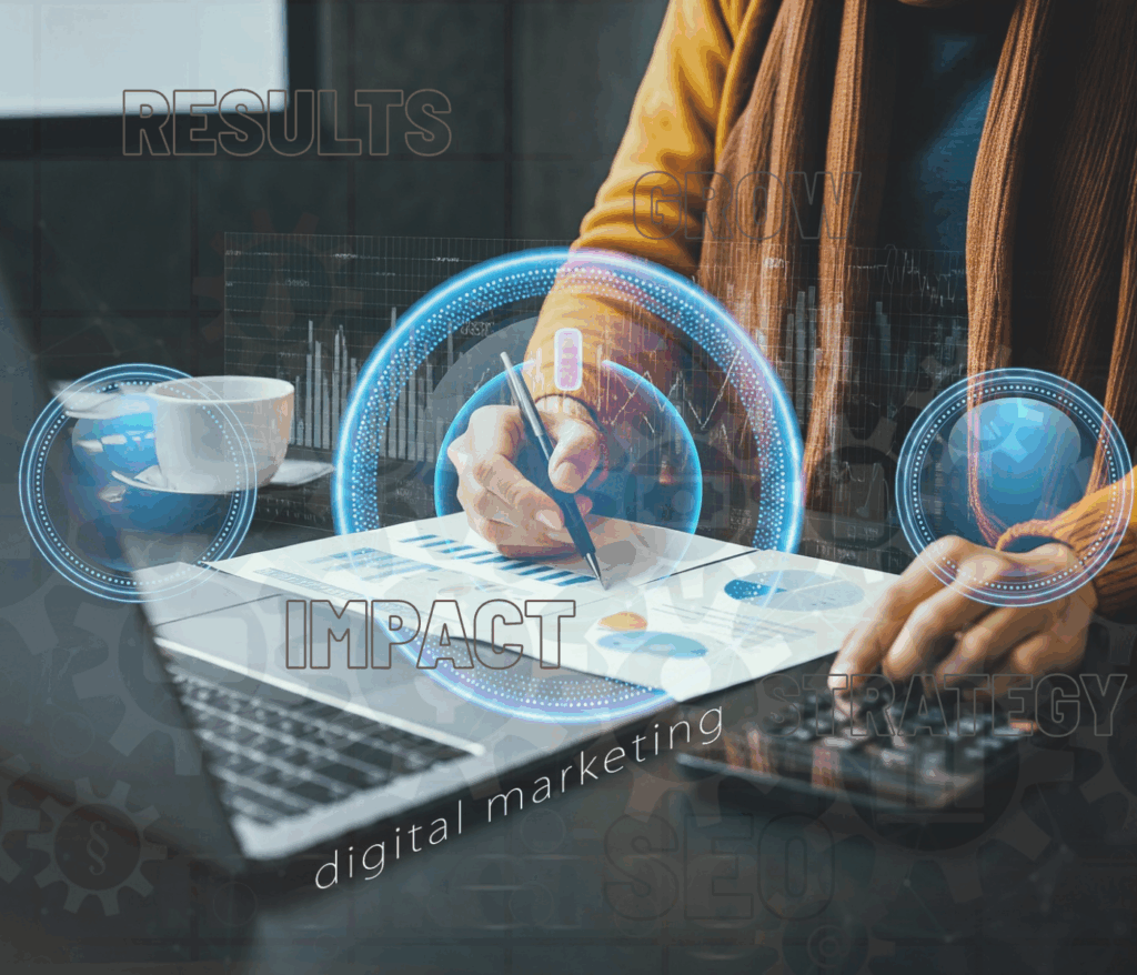 Immagine che rappresenta il team che lavora per creare strategia di crescita attraverso il marketing online